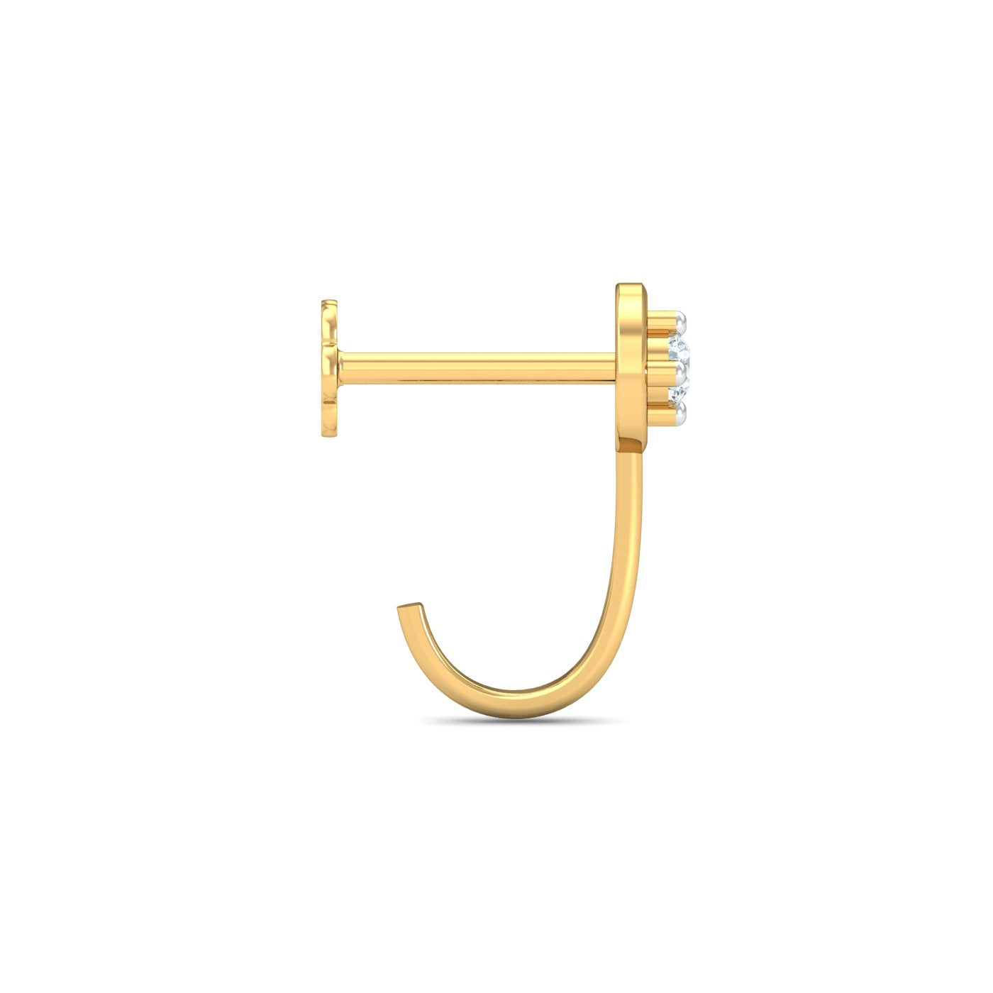 Bling J-shaped Nose Stud