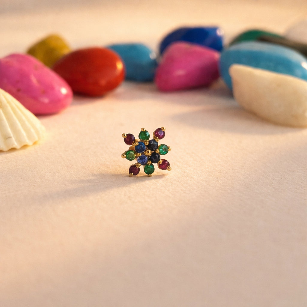 Multi-Gems Nose Stud