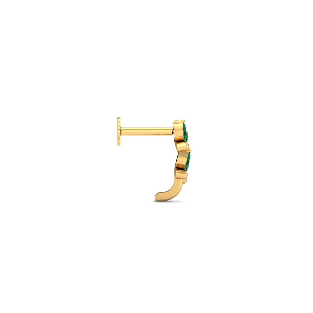 Butterfly Emerald Nose Stud