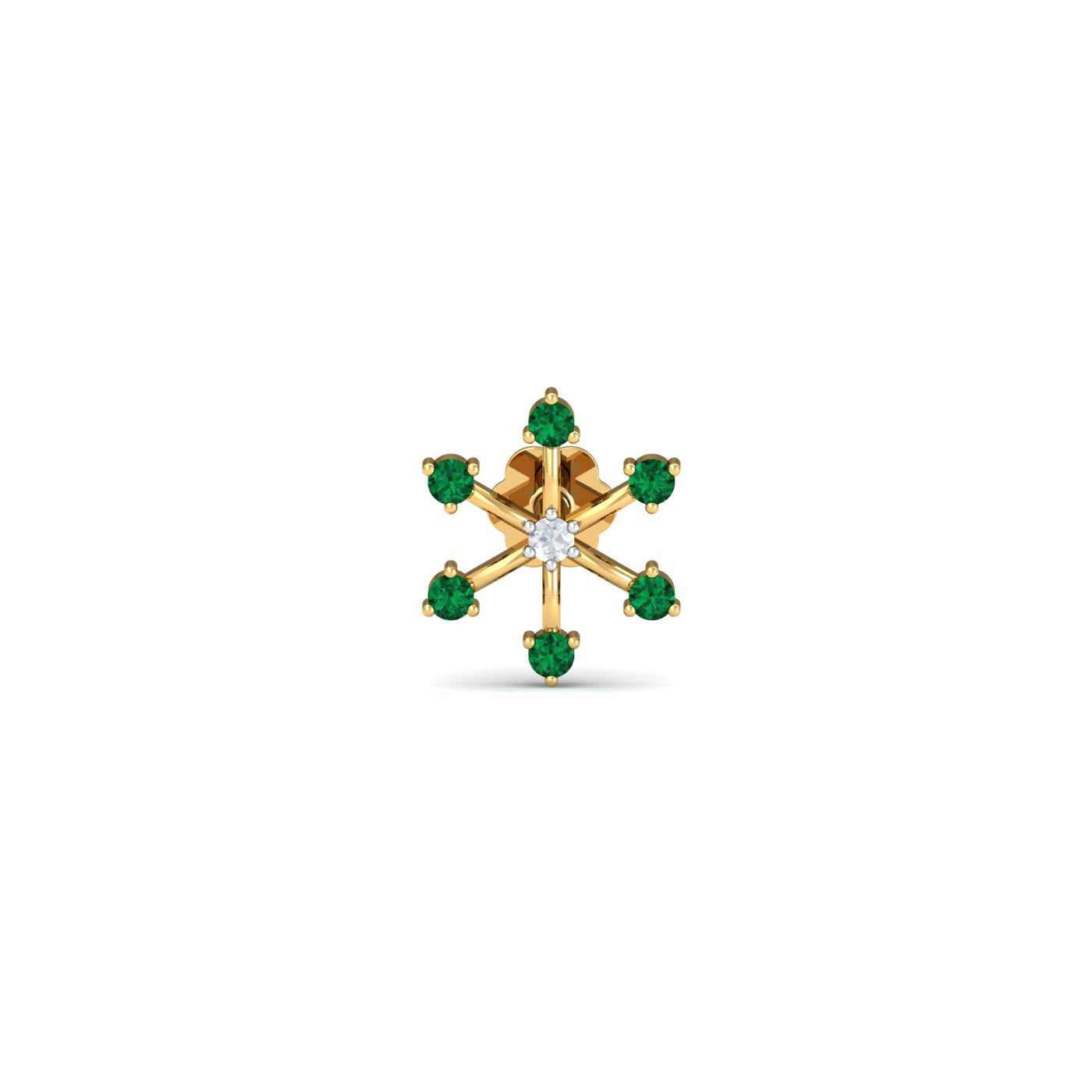 Green Flake Nose Stud