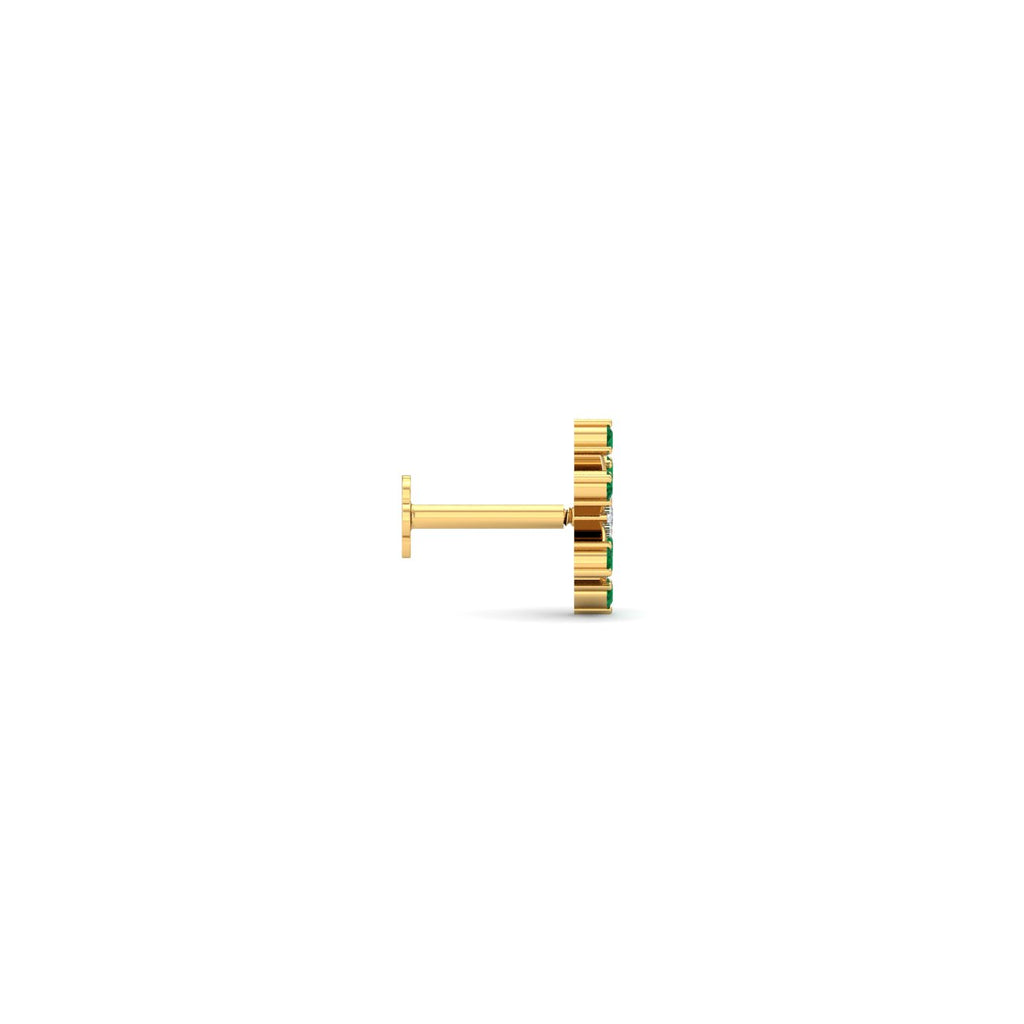 Green Flake Nose Stud