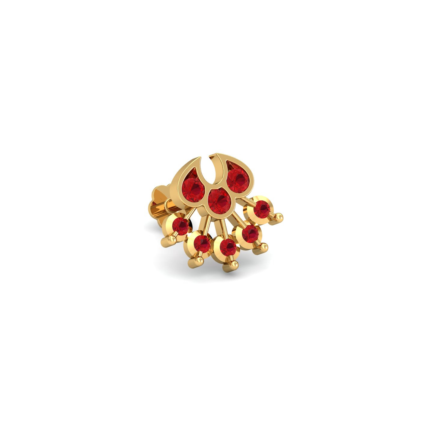 Zinnia Ruby Nose Stud