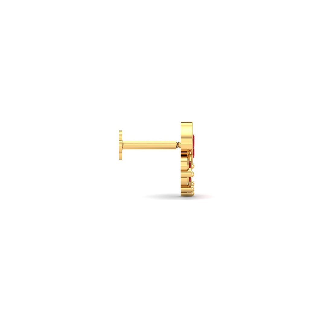 Zinnia Ruby Nose Stud