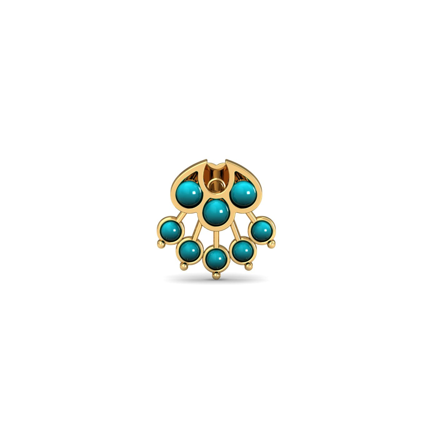 Zinnia Turqoise Nose Stud