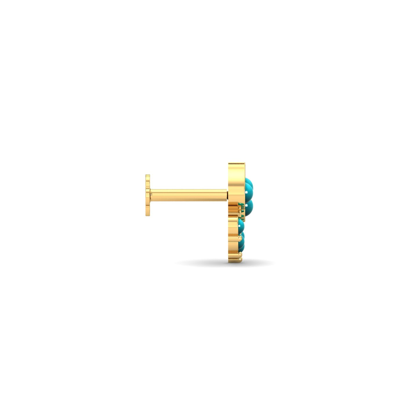 Zinnia Turqoise Nose Stud