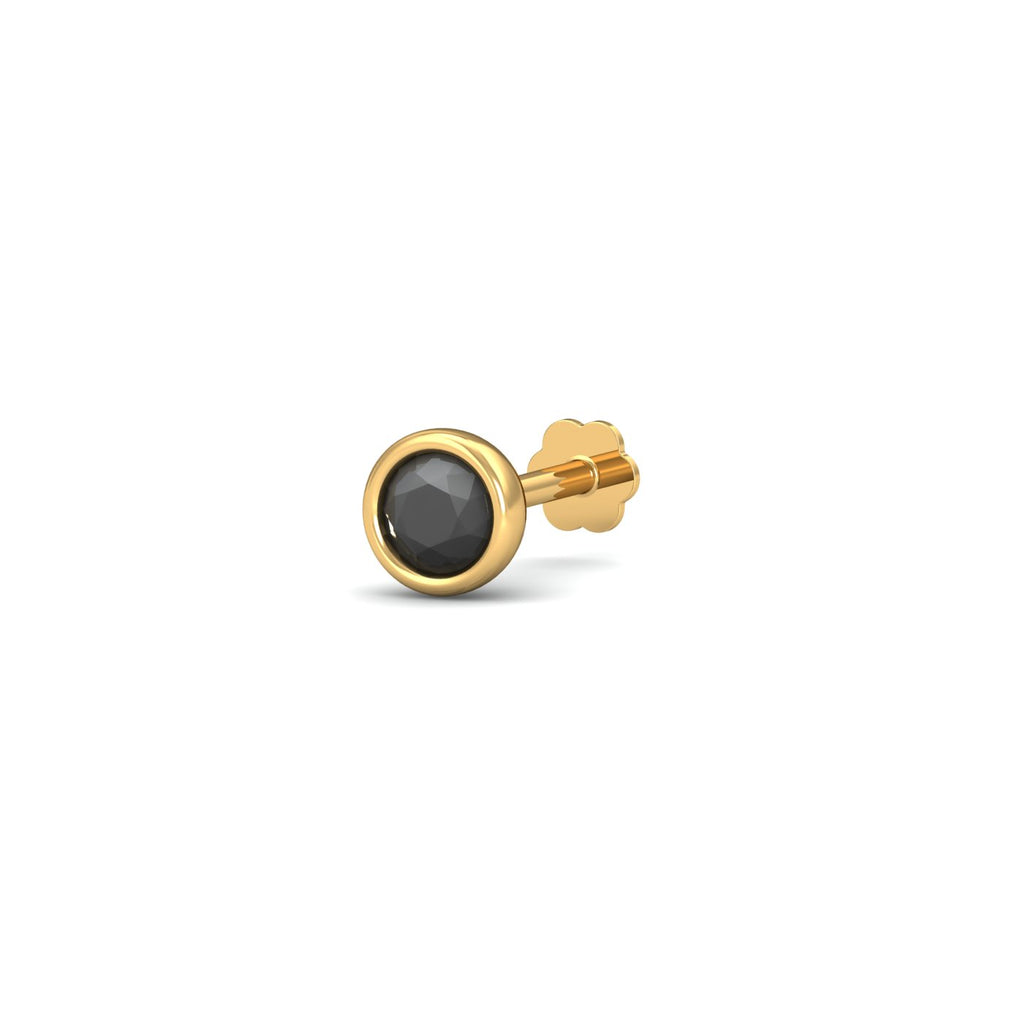 Bezel Black XL Nose Stud