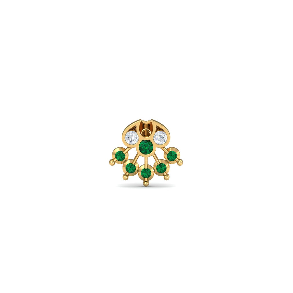 Zinnia Emerald Nose Stud