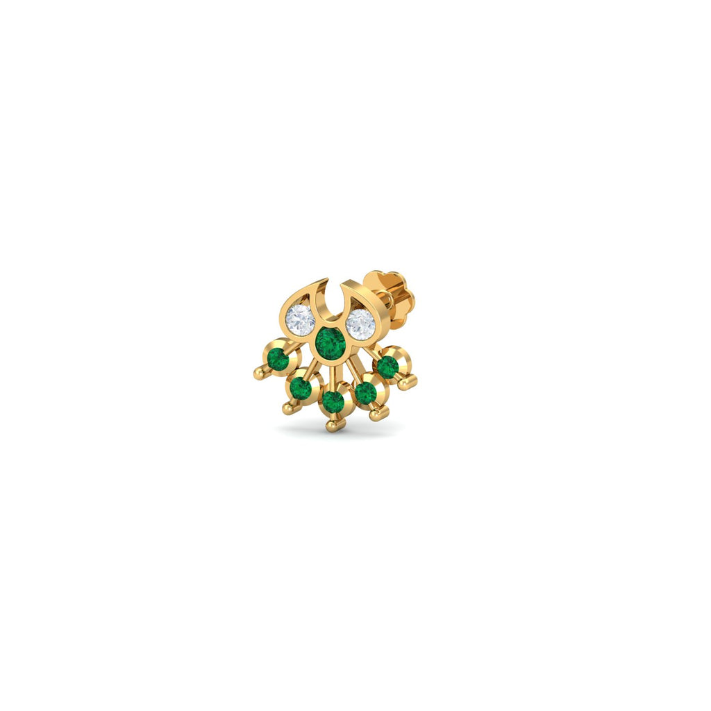 Zinnia Emerald Nose Stud