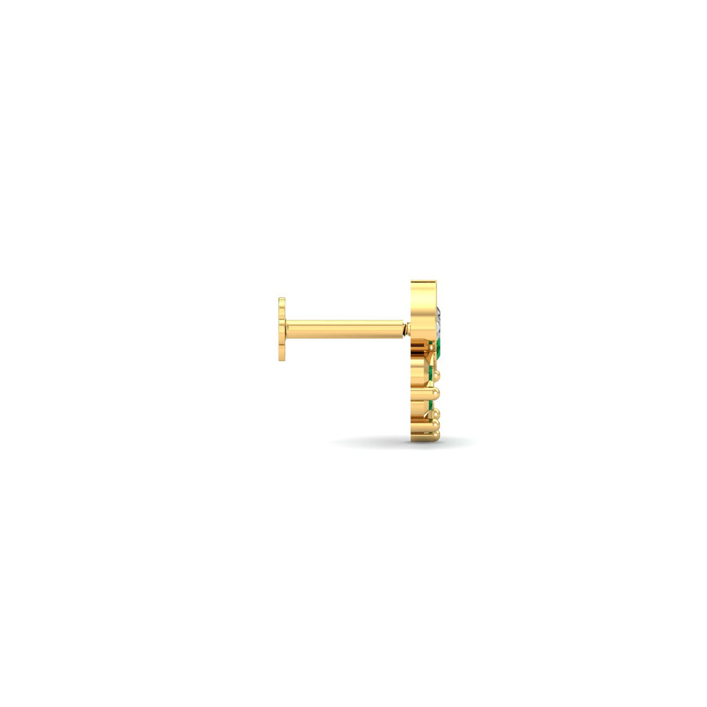Zinnia Emerald Nose Stud