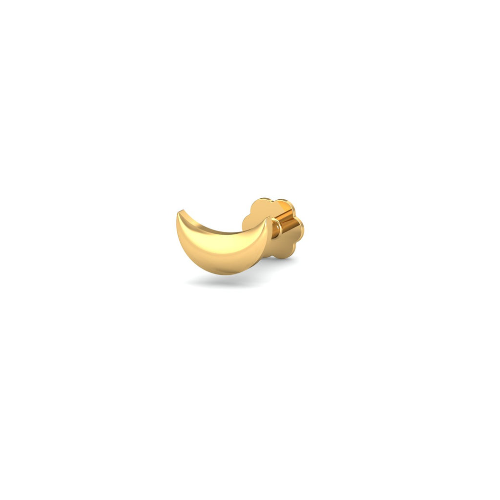 Gold Moon Nose Stud