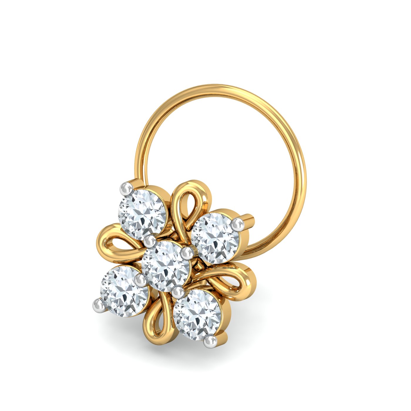 Radial Studded Nose Pin