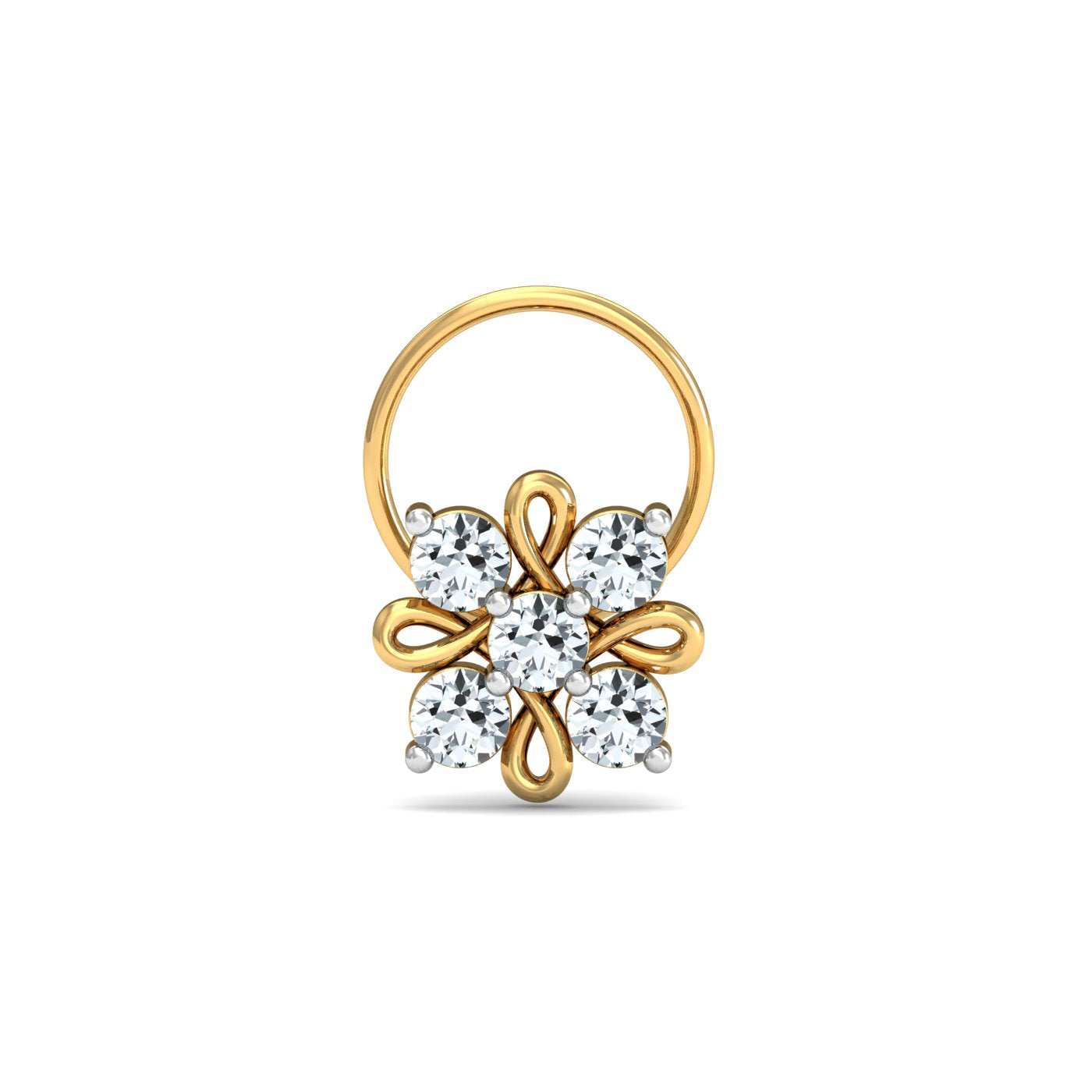 Radial Studded Nose Pin