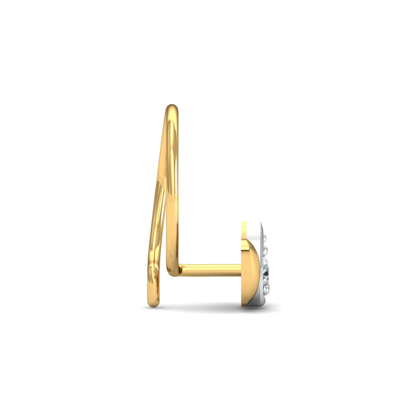 Lotus Studded Nose Pin