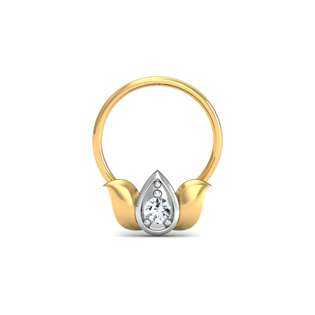 Lotus Studded Nose Pin
