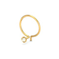 Ashen 2 mm Round Pearl Nose Pin