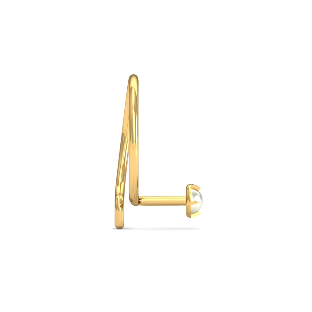 Ashen 2 mm Round Pearl Nose Pin