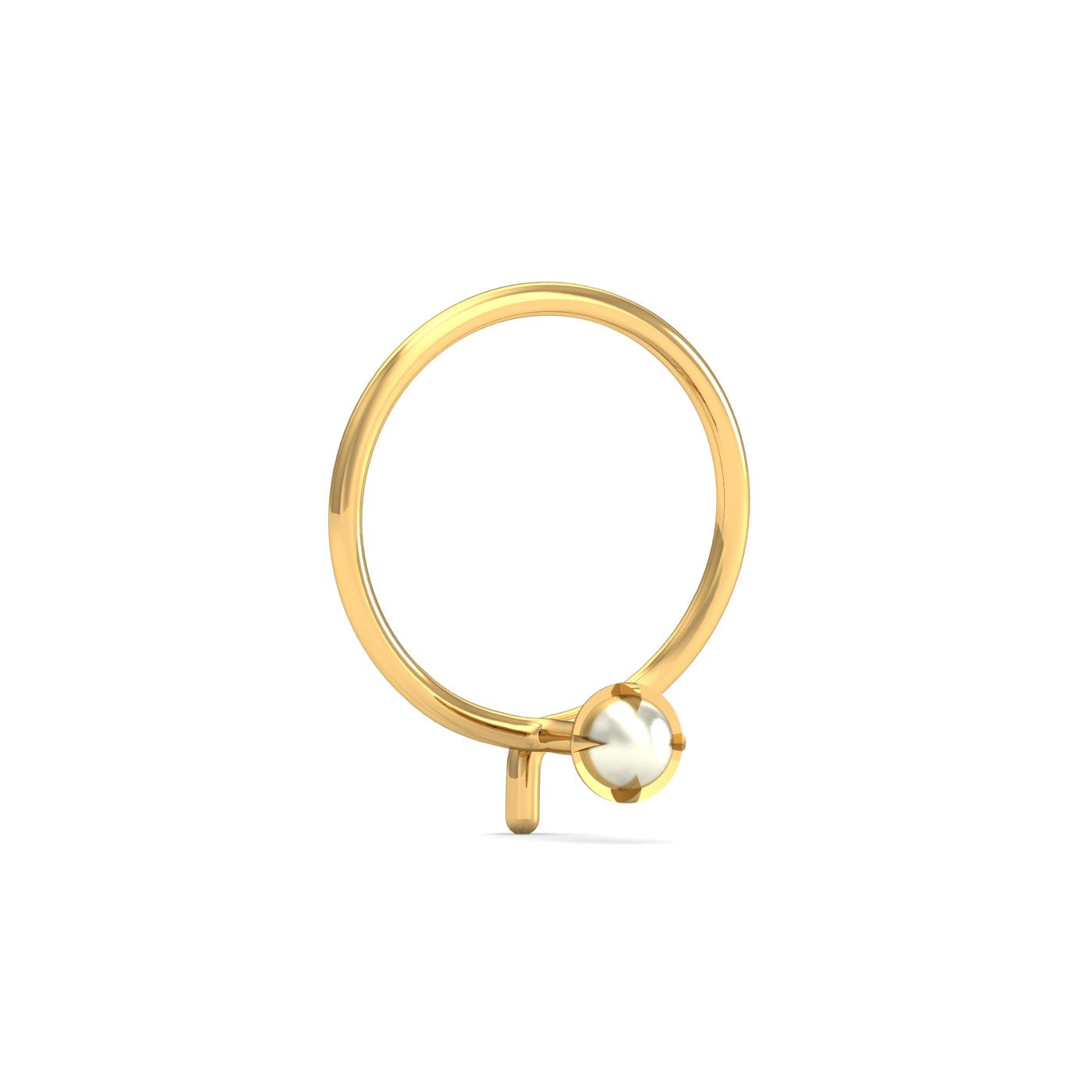 Ashen 2 mm Round Pearl Nose Pin