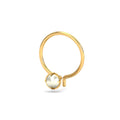 Ashen 3 mm Round Pearl Nose Pin
