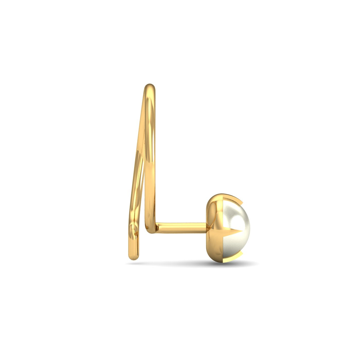 Ashen 4 mm Round Pearl Nose Pin