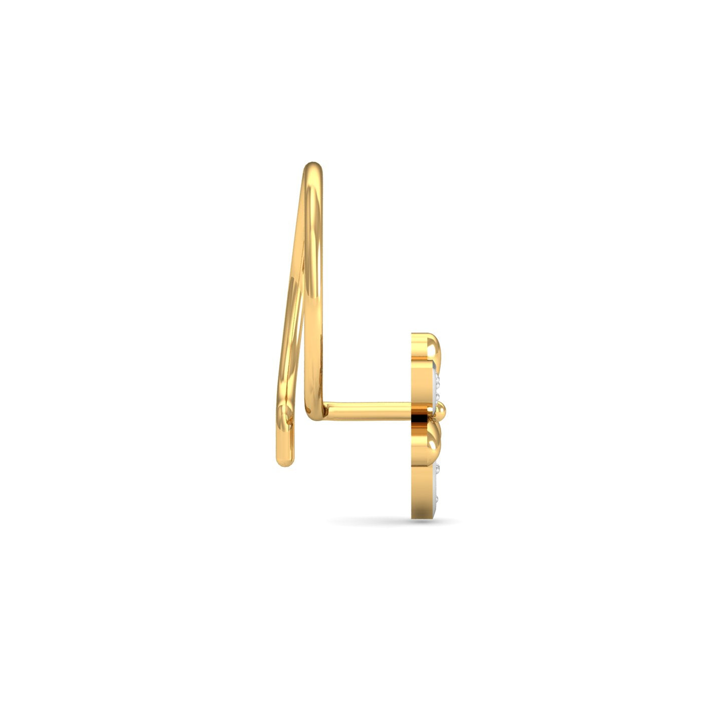 Sepals Diamond Nose Pin