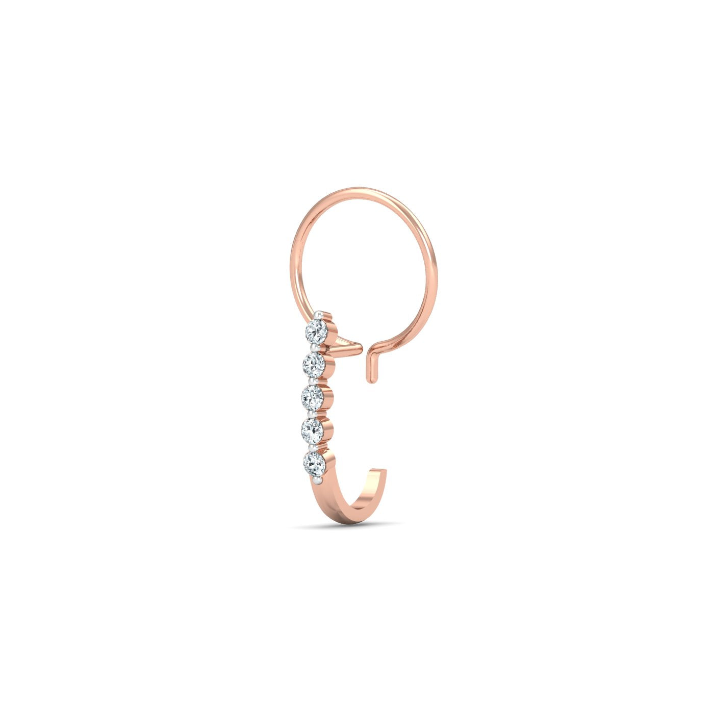 Aalamb J-shaped Nose Pin