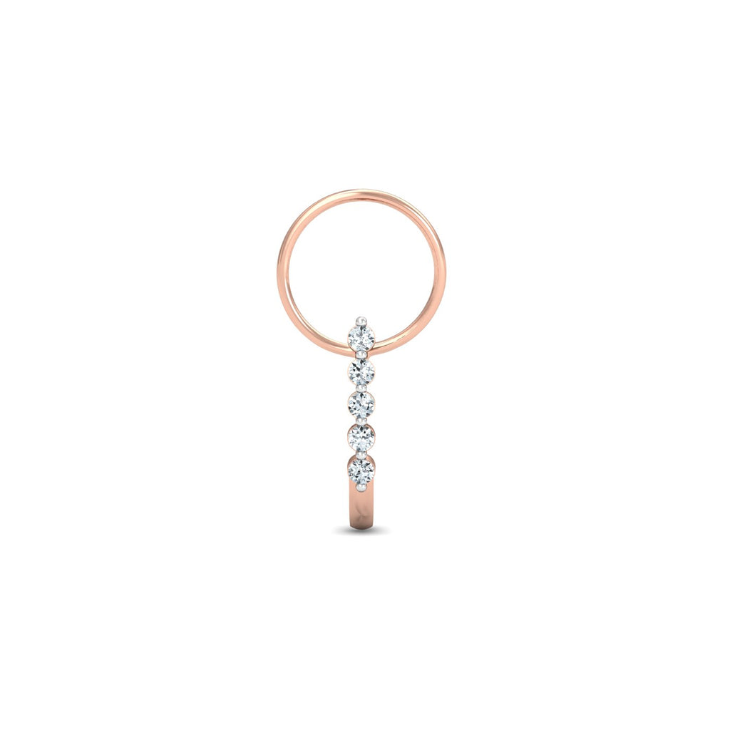 Aalamb J-shaped Nose Pin