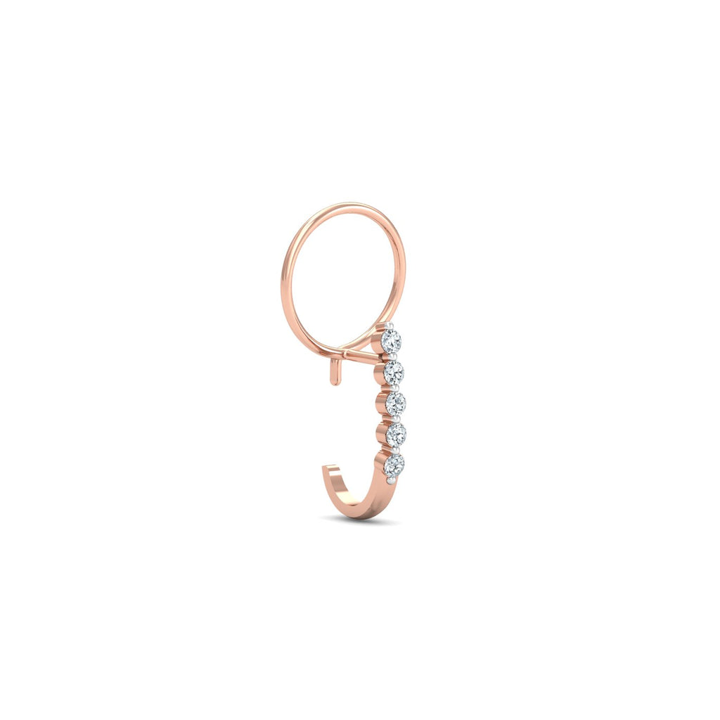 Aalamb J-shaped Nose Pin
