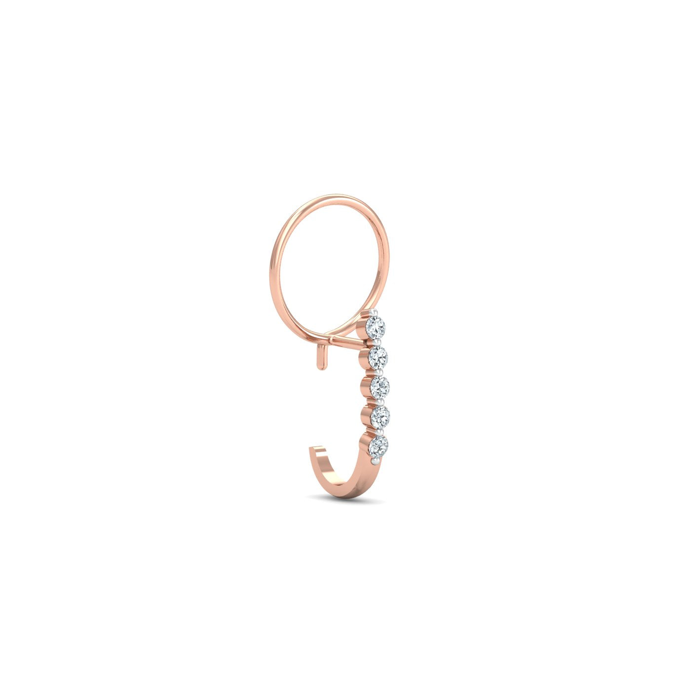 Aalamb J-shaped Nose Pin
