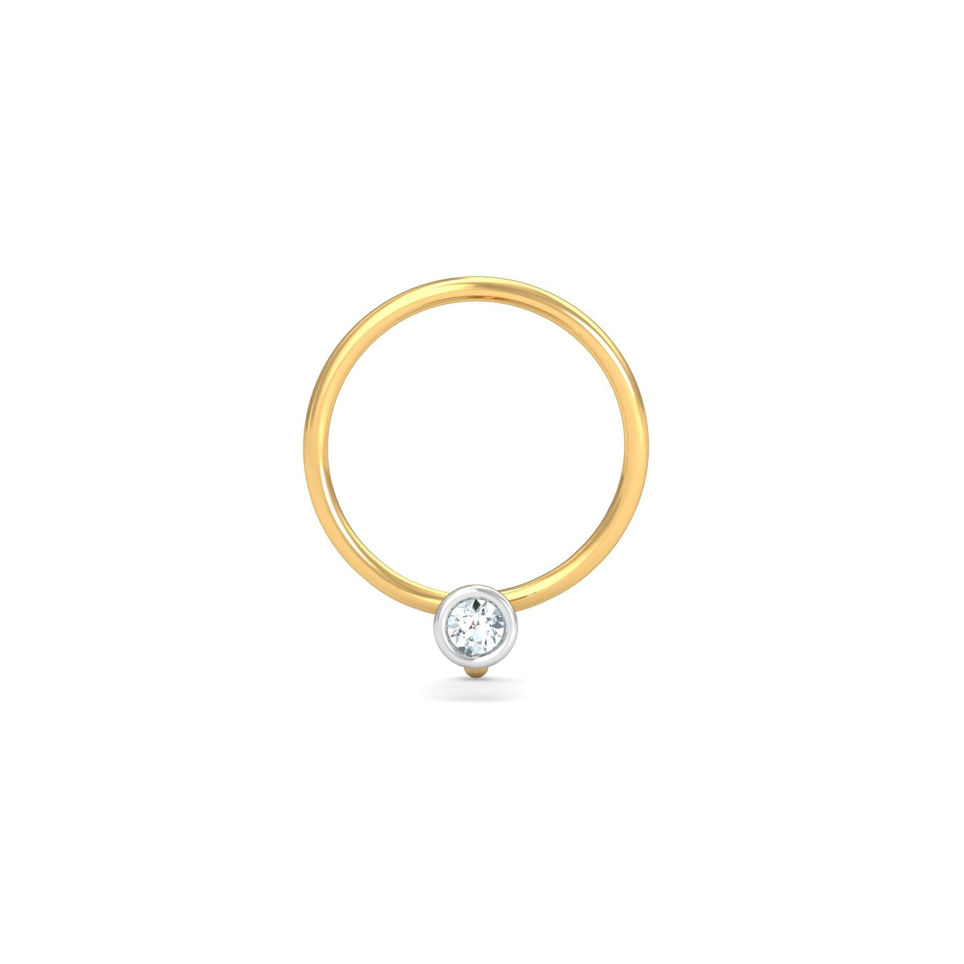 Bezel 2 Cent Nose Pin