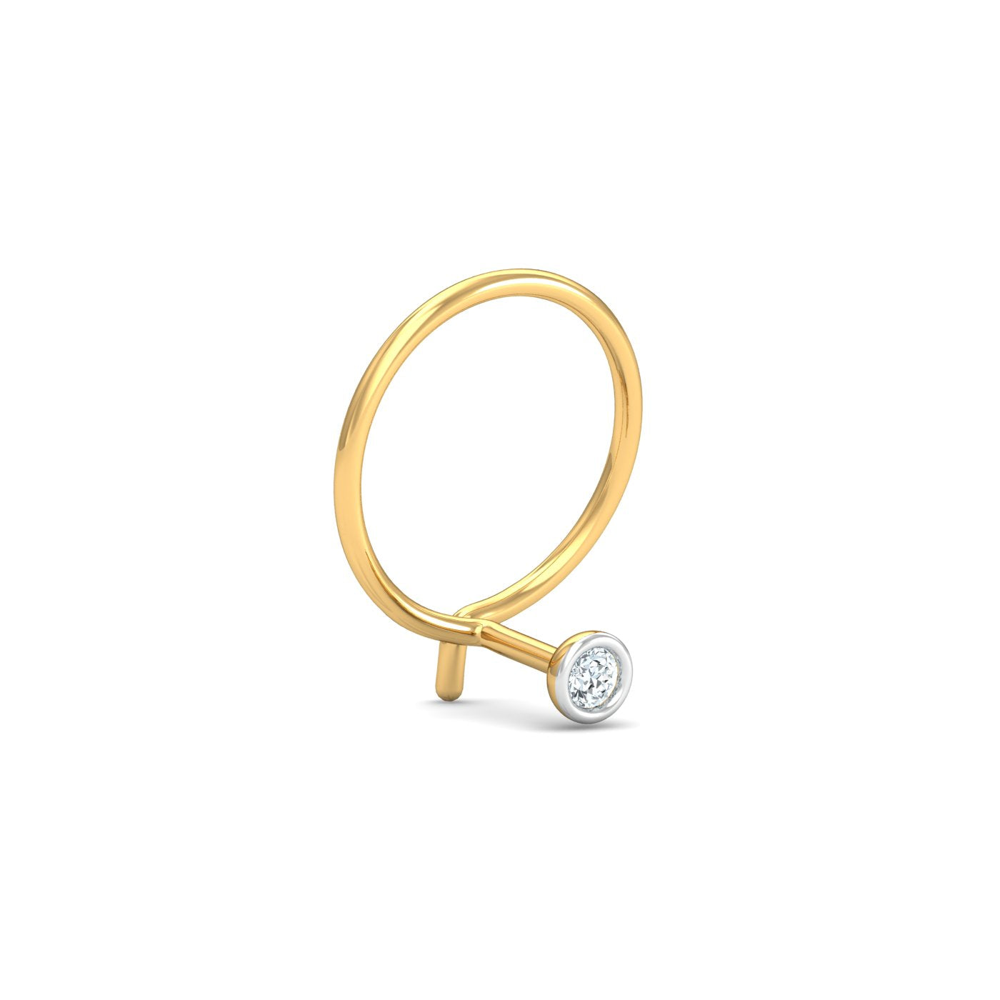 Bezel 2 Cent Nose Pin