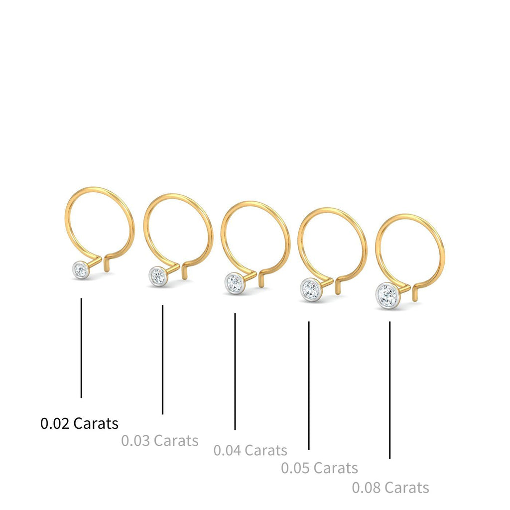 Bezel 2 Cent Nose Pin