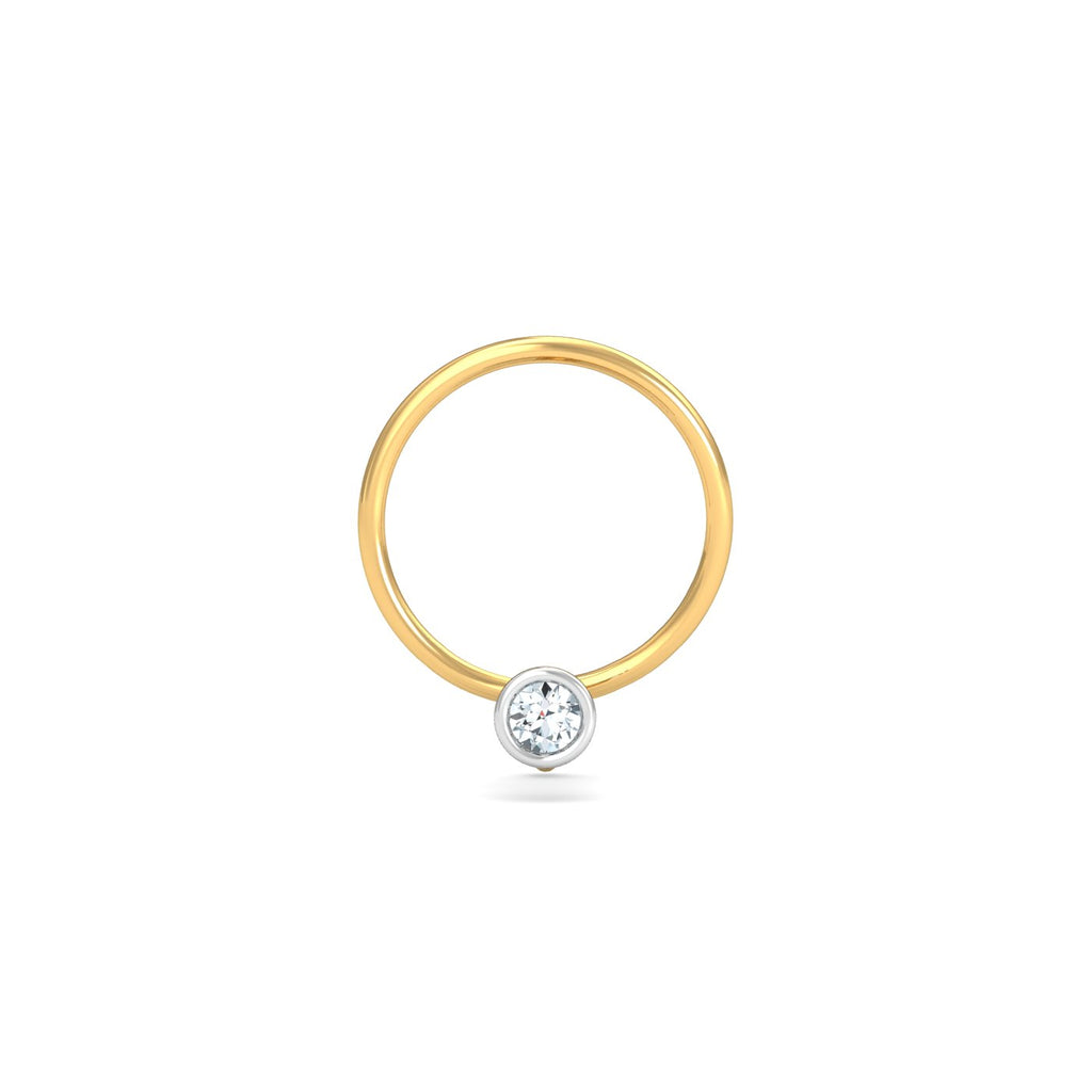 Bezel 3 Cent Nose Pin
