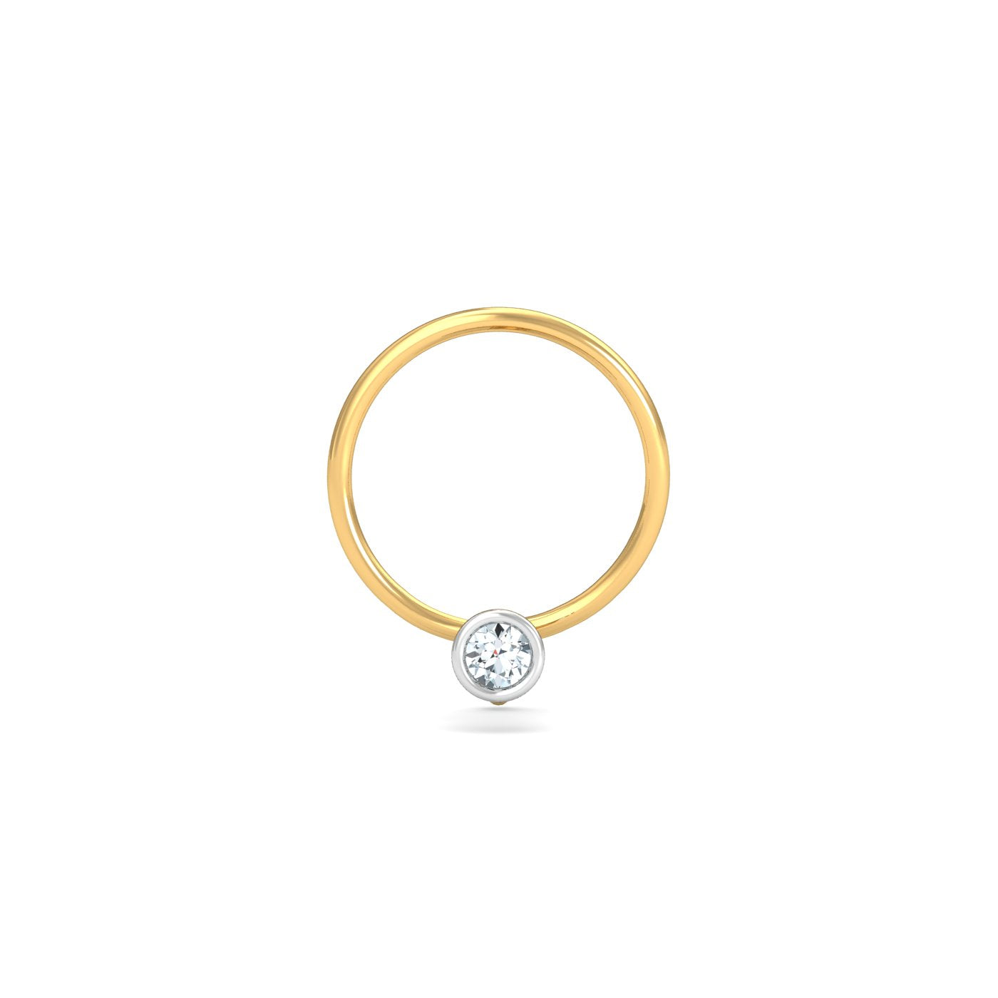 Bezel 3 Cent Nose Pin