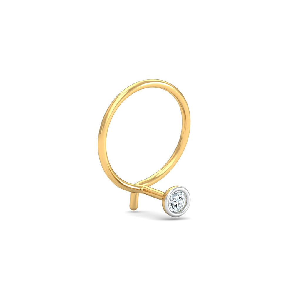Bezel 3 Cent Nose Pin