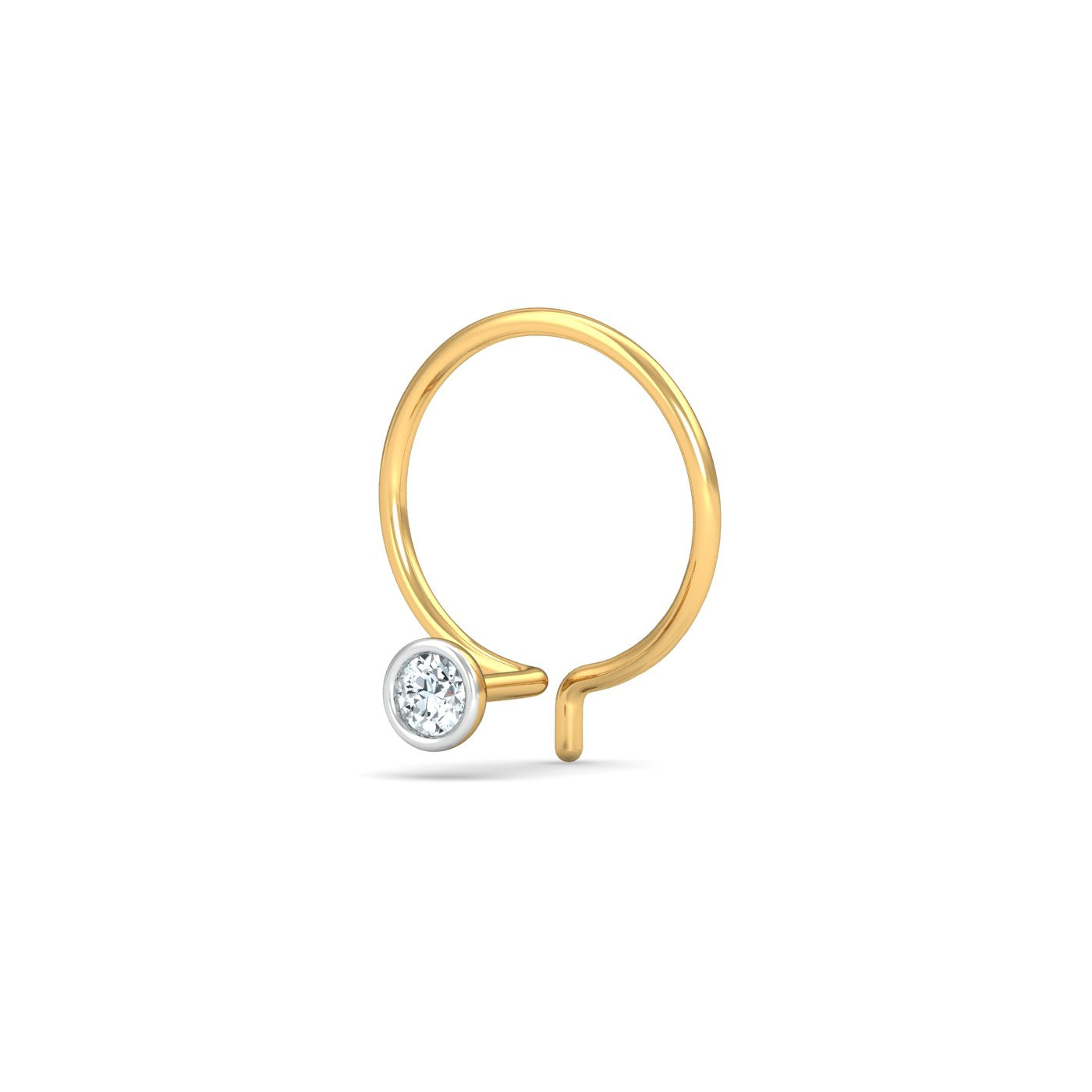 Bezel 4 Cent Nose Pin