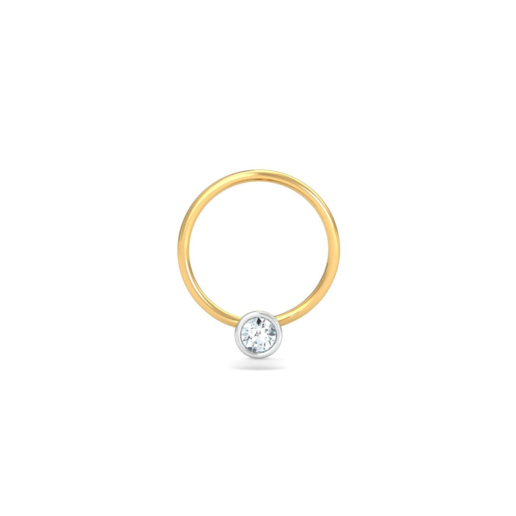 Bezel 4 Cent Nose Pin