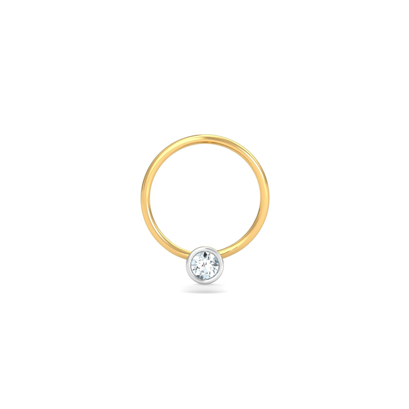 Bezel 4 Cent Nose Pin