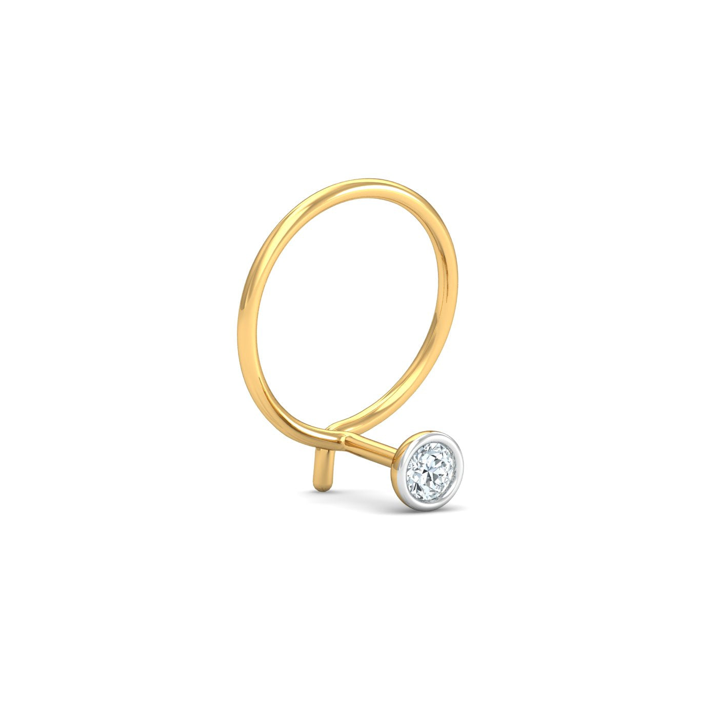 Bezel 4 Cent Nose Pin