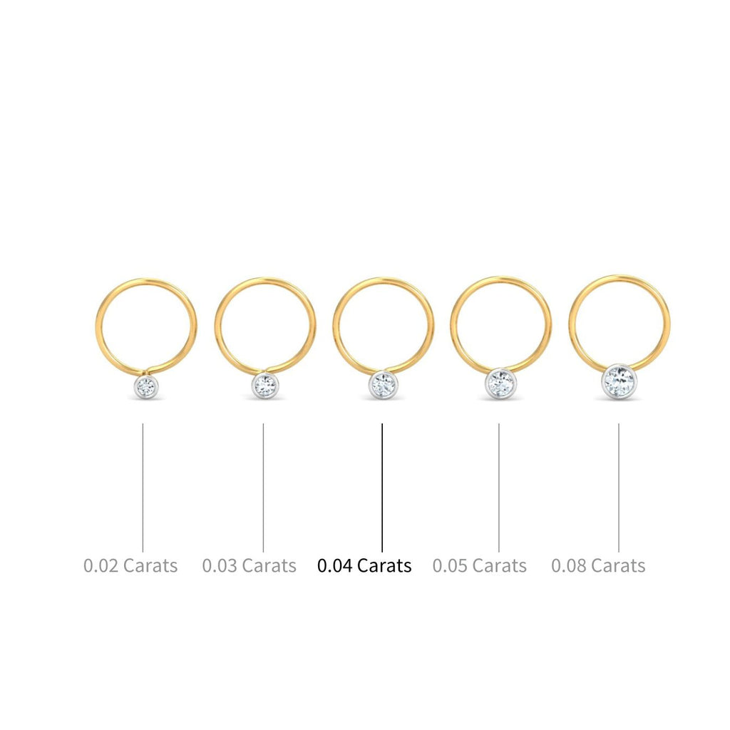 Bezel 4 Cent Nose Pin