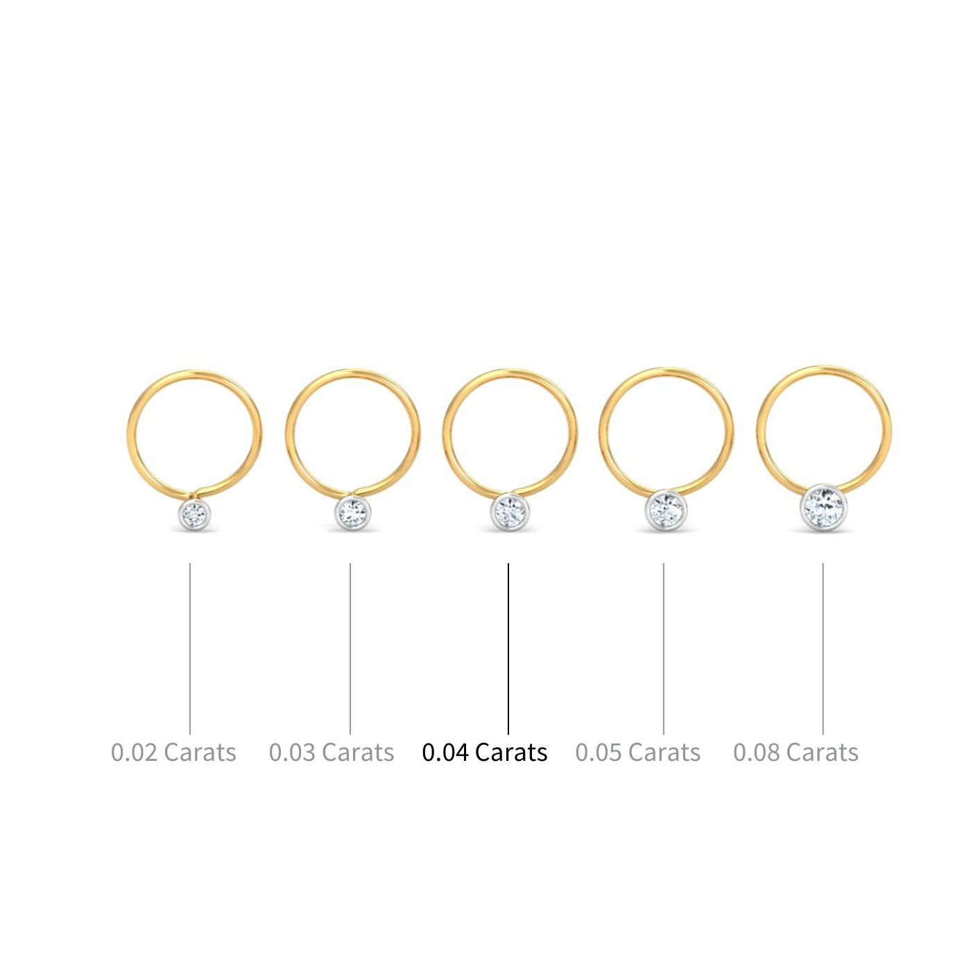 Bezel 4 Cent Nose Pin