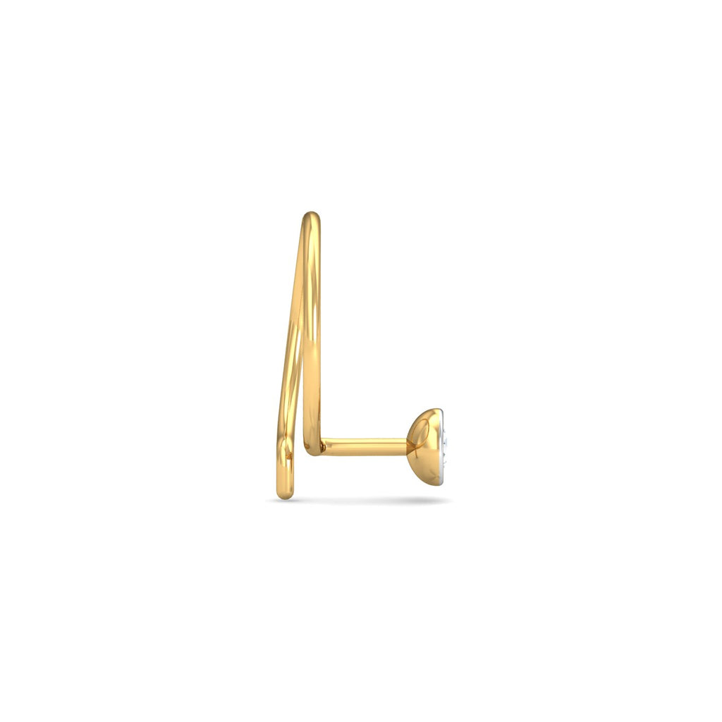 Bezel 5 Cent Nose Pin