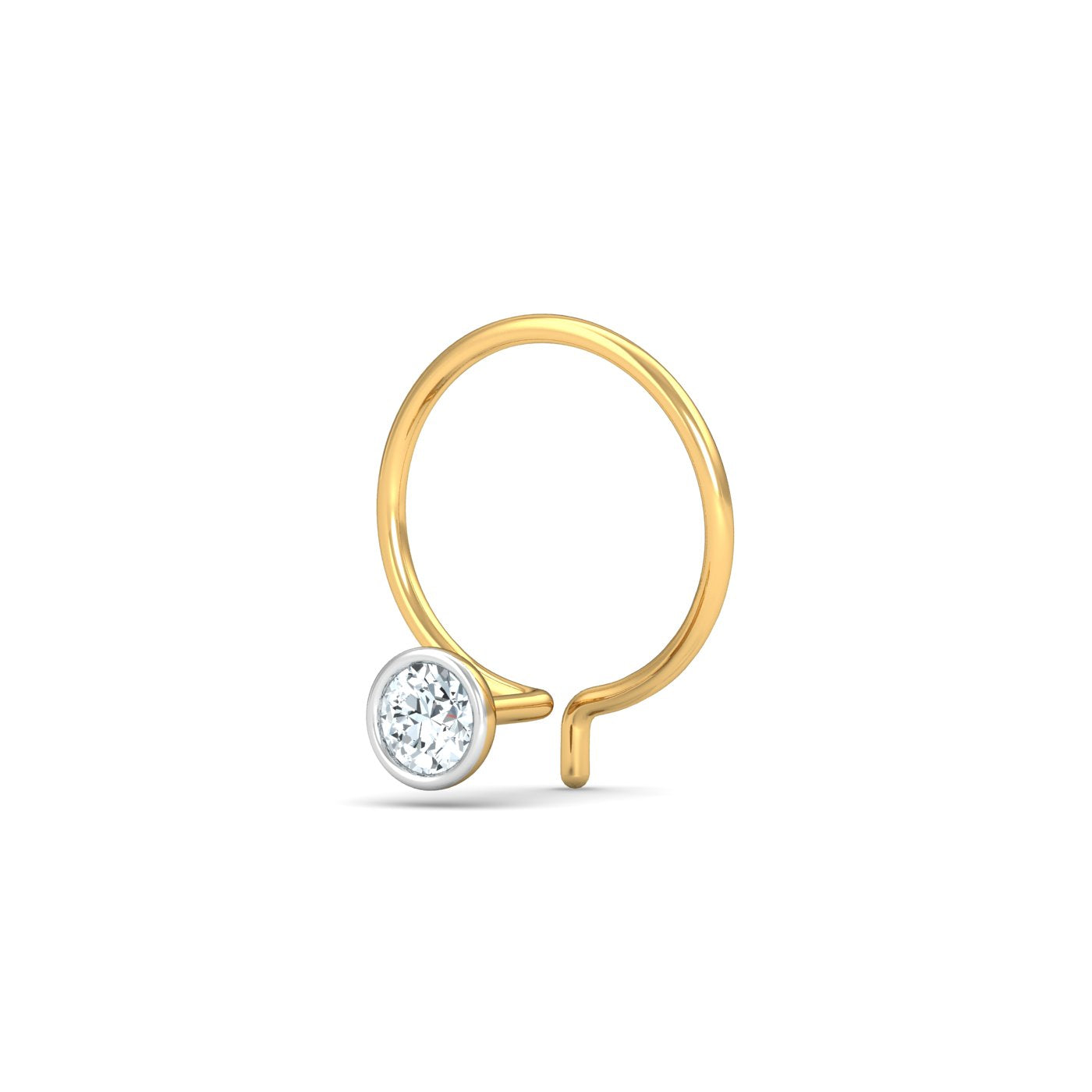 Bezel 8 Cent Nose Pin