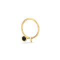 Bezel Black Diamond Nose Pin