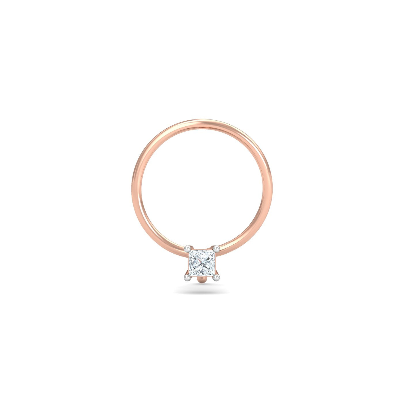 Tiny Square Diamond Nose Wire