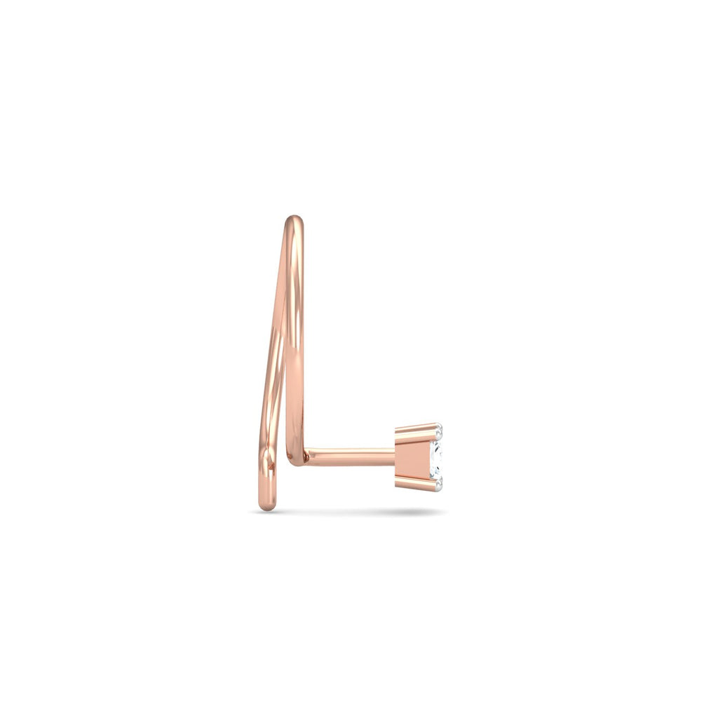 Tiny Square Diamond Nose Wire