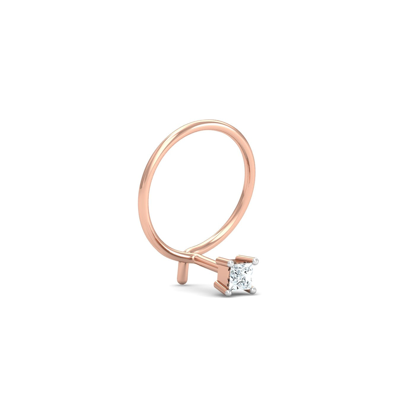 Tiny Square Diamond Nose Wire