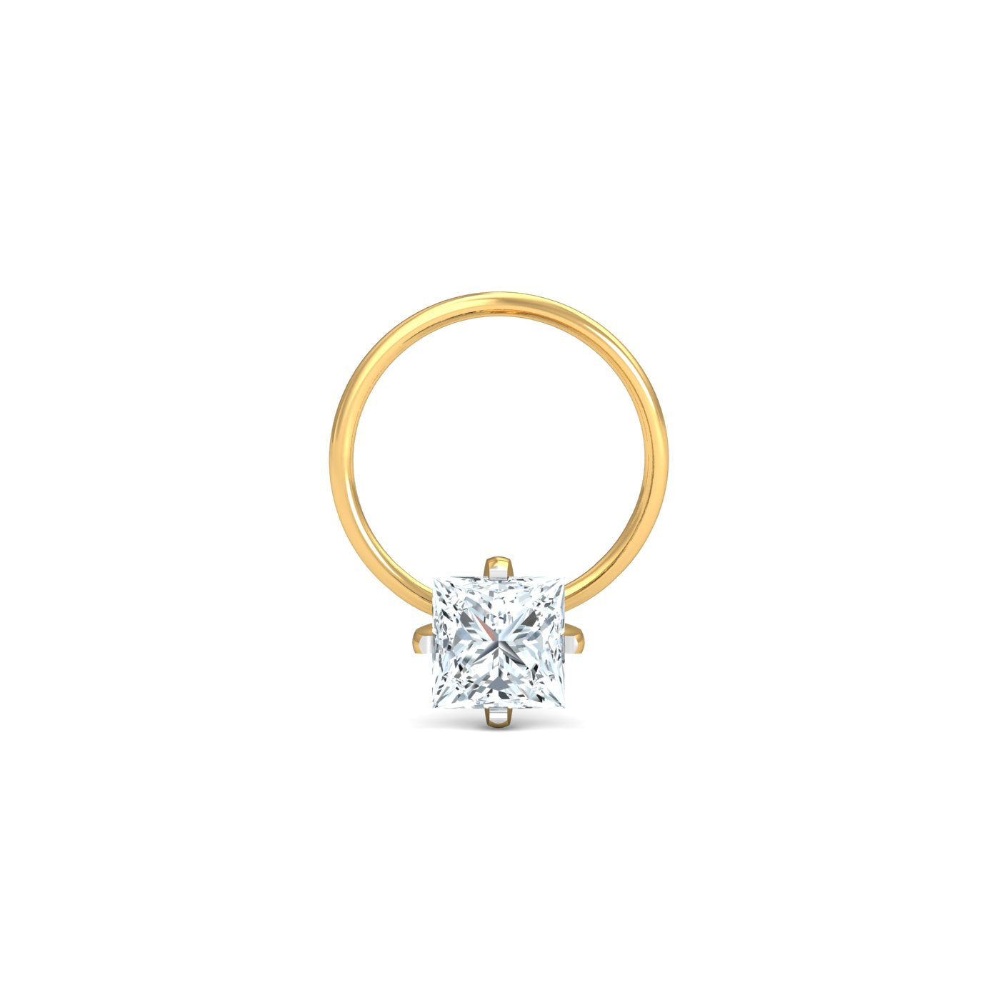 0.33 ct. Princess Nose Wire