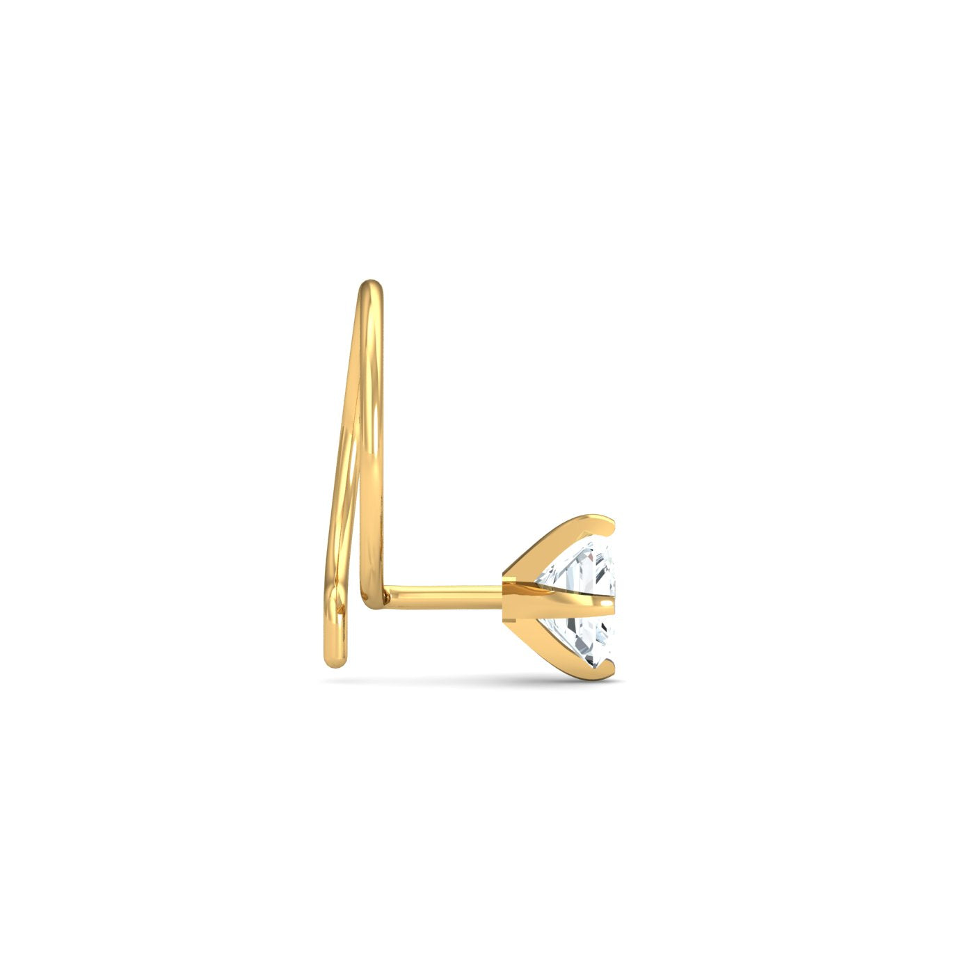 0.33 ct. Princess Nose Wire