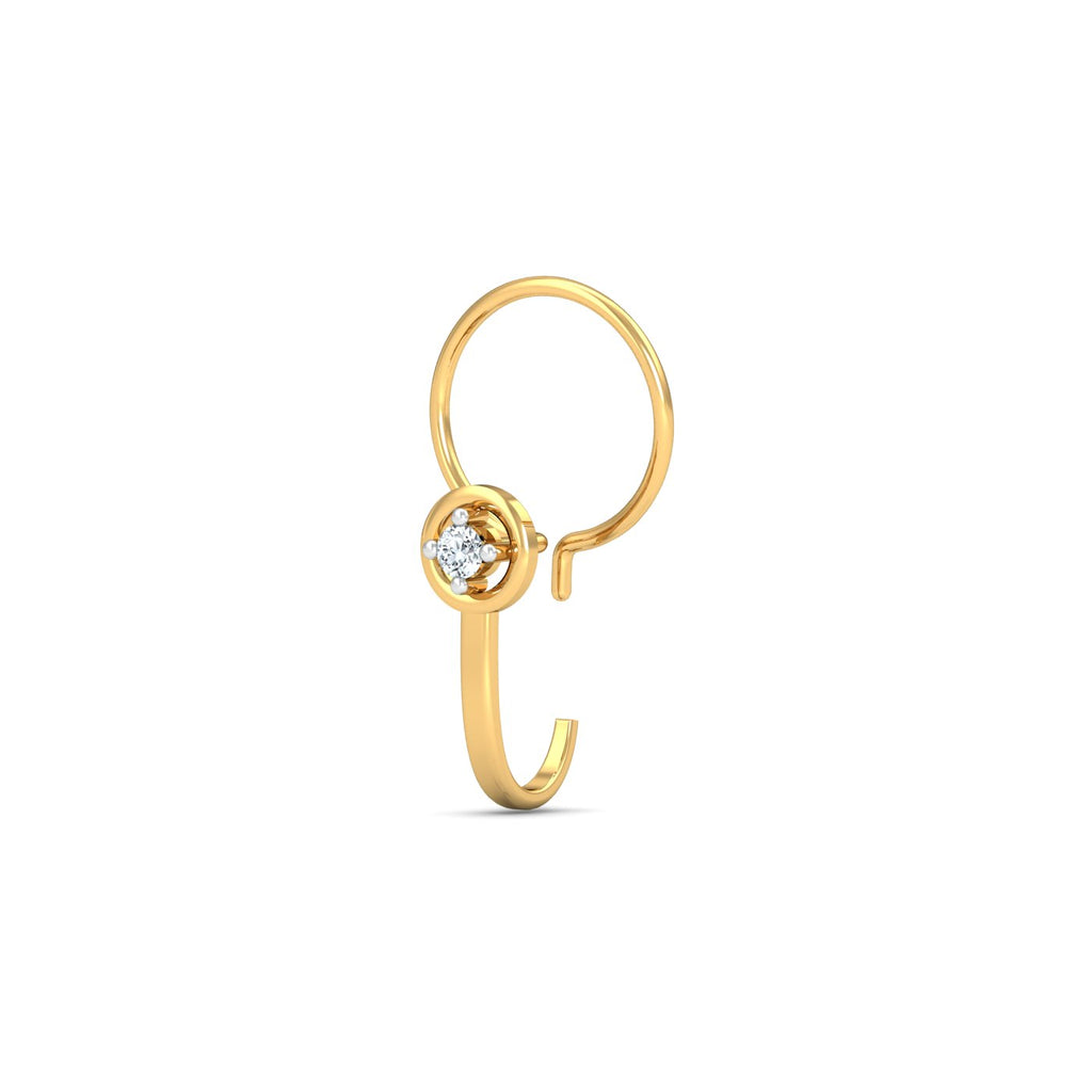 Bling J-shaped Nose Pin