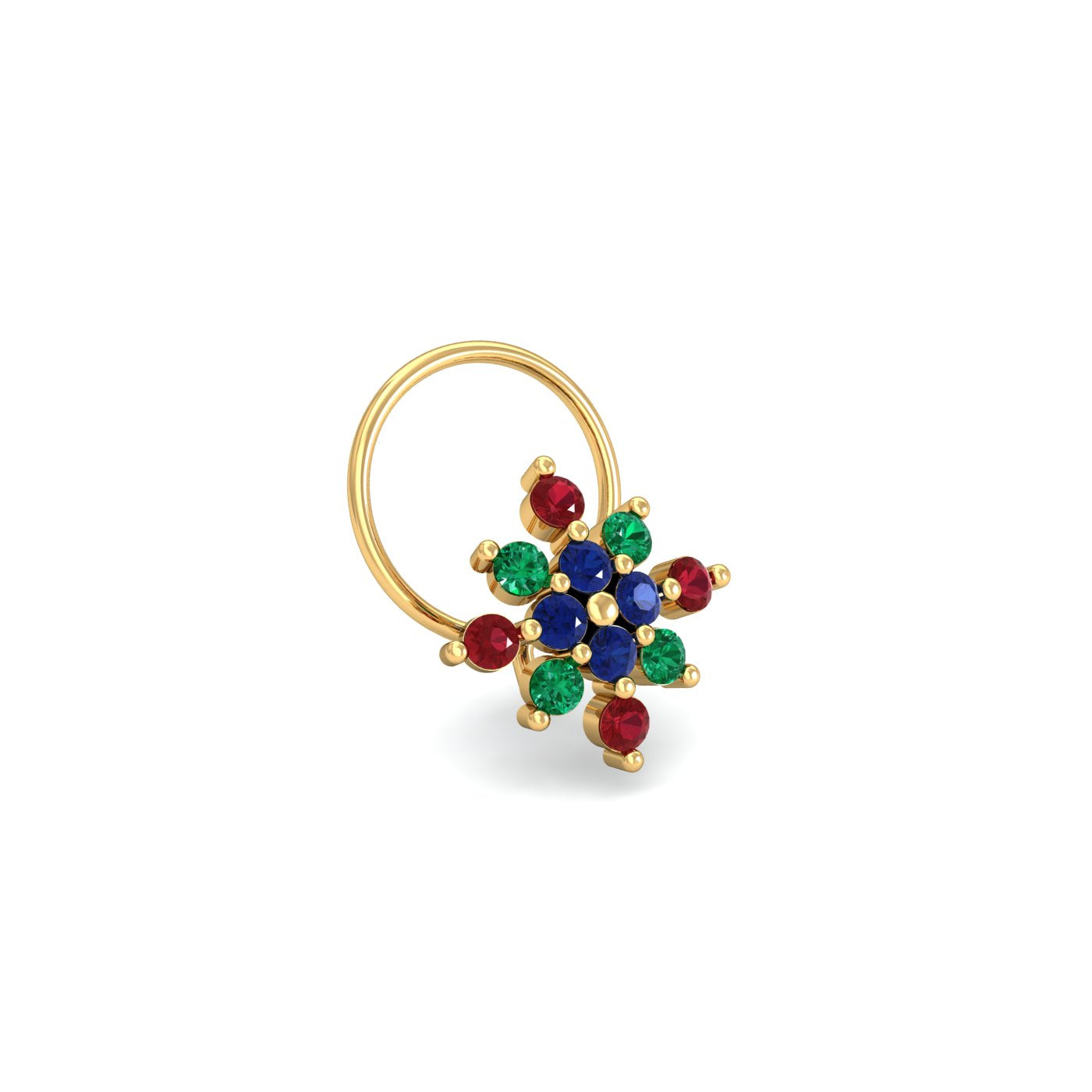 Multi-Gems Nose Pin